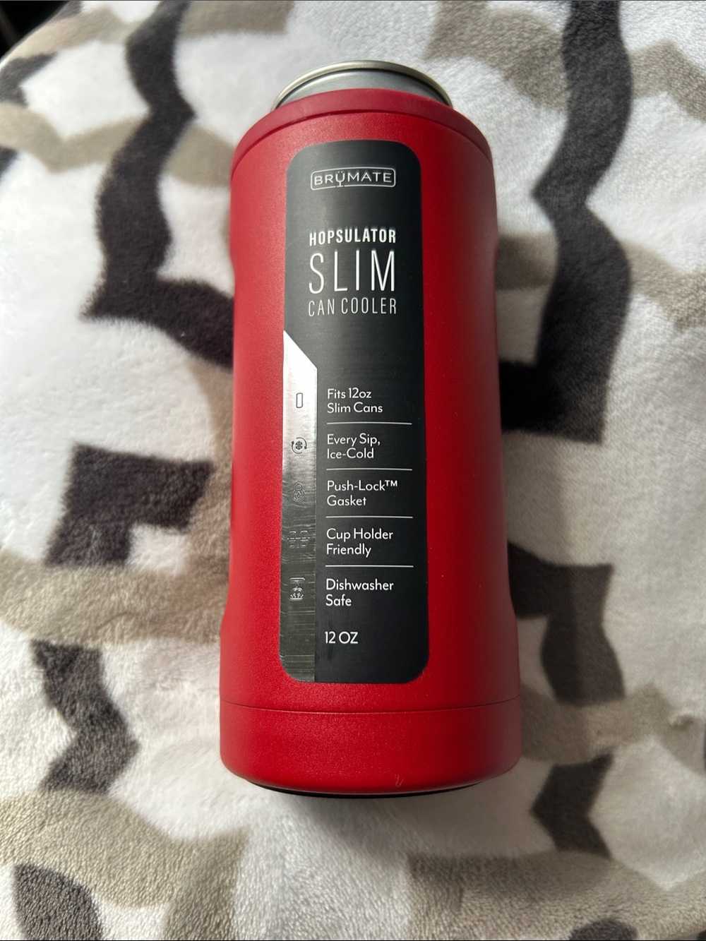 BruMate Hopsulator Slim Can Cooler - Ruby